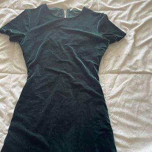 ZARA Dark green velour dress